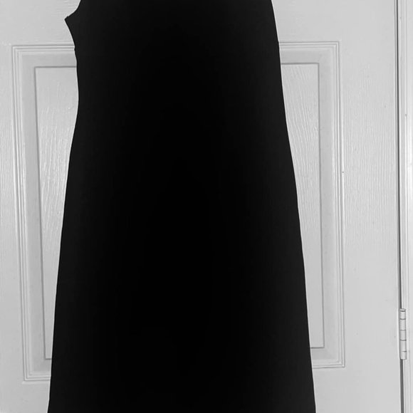 WOMEN'S size 10 -- Dress with Jacket.. PLAZA SOUTH~~ BLACK with WHITE TRIM.~~ - Picture 7 of 10